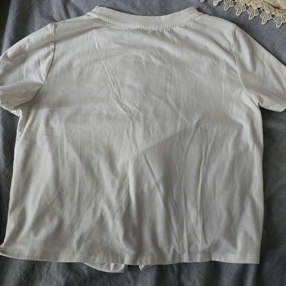Women's Maybe Later Panda T-Shirt, Cropped Size M Used - Picture 4 of 6
